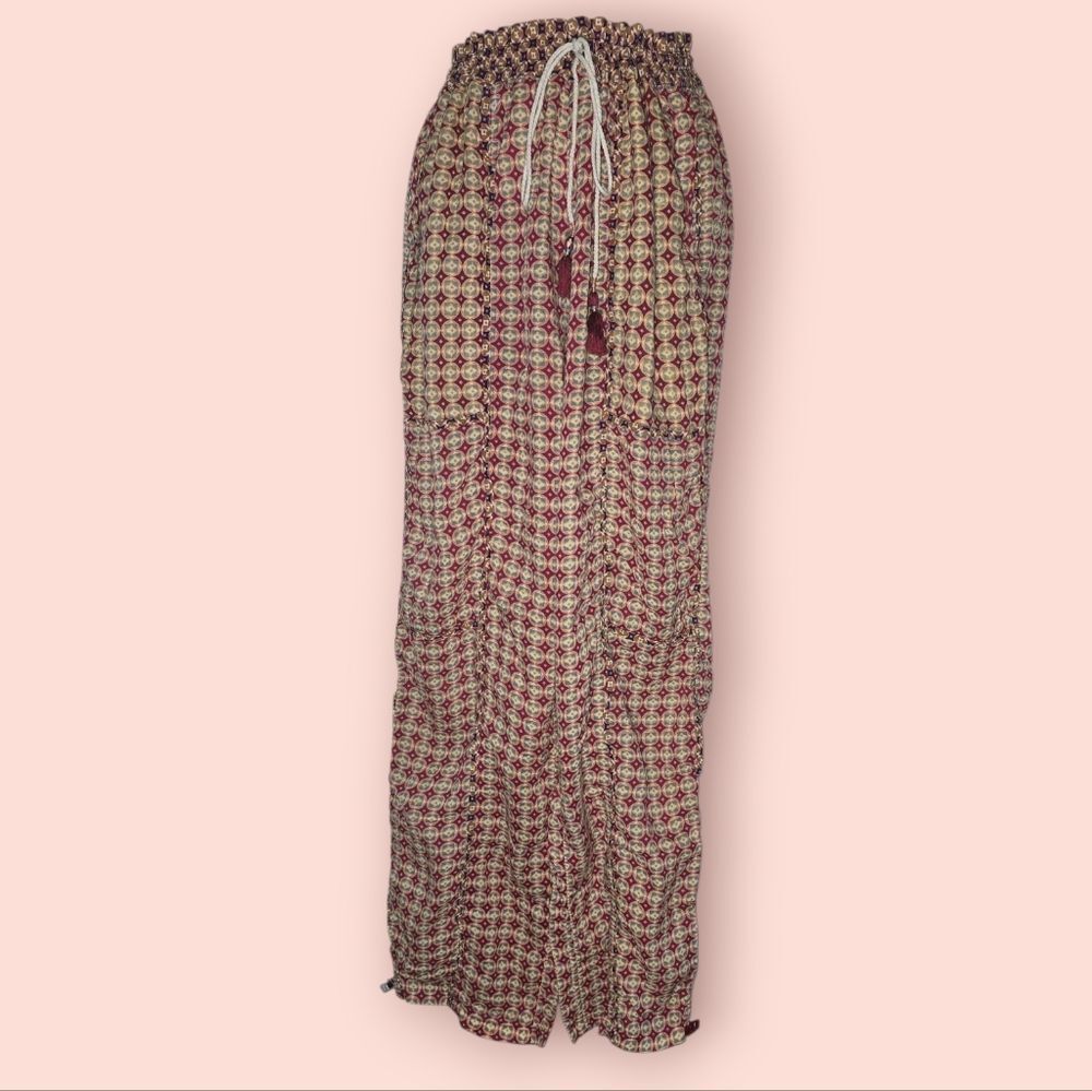 Anthropologie Doira Geometric Print Pajama Lounge Pants Comfort Modal Drawstring